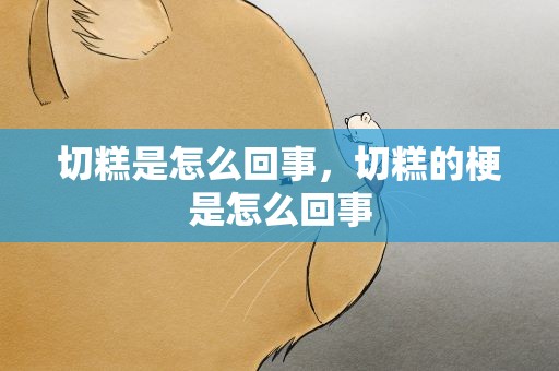 切糕是怎么回事，切糕的梗是怎么回事