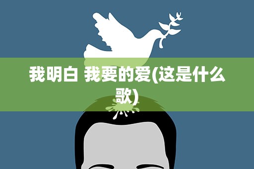 我明白 我要的爱(这是什么歌)