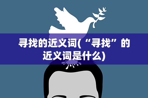 寻找的近义词(“寻找”的近义词是什么)