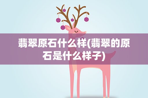 翡翠原石什么样(翡翠的原石是什么样子)