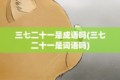 三七二十一是成语吗(三七二十一是词语吗)