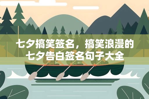 七夕搞笑签名，搞笑浪漫的七夕告白签名句子大全