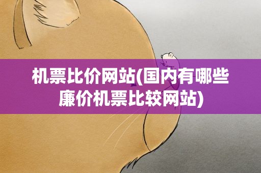 机票比价网站(国内有哪些廉价机票比较网站)