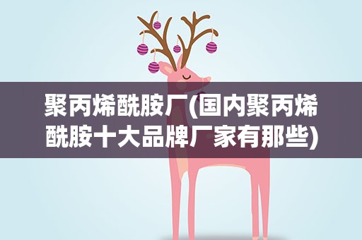 聚丙烯酰胺厂(国内聚丙烯酰胺十大品牌厂家有那些)