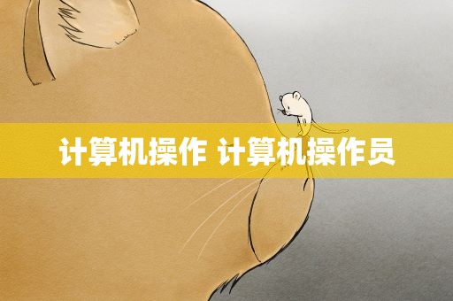 计算机操作 计算机操作员
