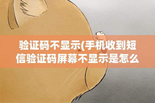验证码不显示(手机收到短信验证码屏幕不显示是怎么回事)