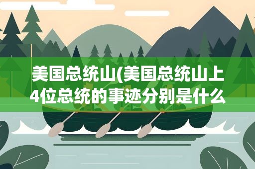 美国总统山(美国总统山上4位总统的事迹分别是什么)