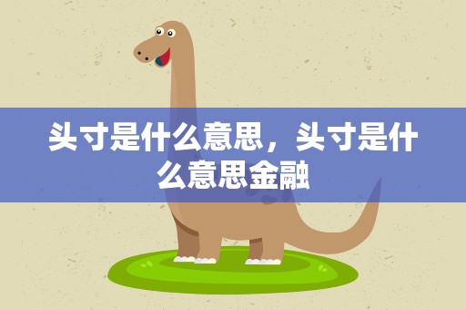 头寸是什么意思，头寸是什么意思金融