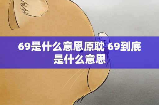 69是什么意思原耽 69到底是什么意思