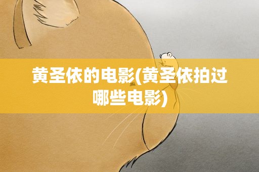 黄圣依的电影(黄圣依拍过哪些电影)