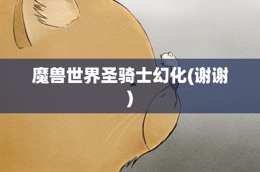 魔兽世界圣骑士幻化(谢谢)