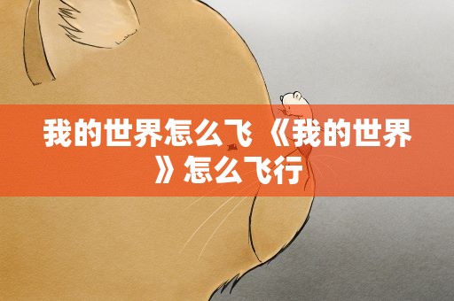我的世界怎么飞 《我的世界》怎么飞行