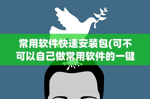 常用软件快速安装包(可不可以自己做常用软件的一键安装包)