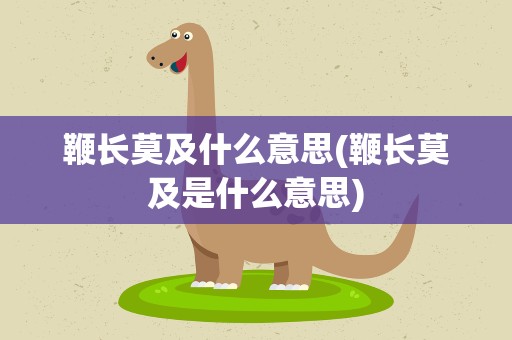 鞭长莫及什么意思(鞭长莫及是什么意思)