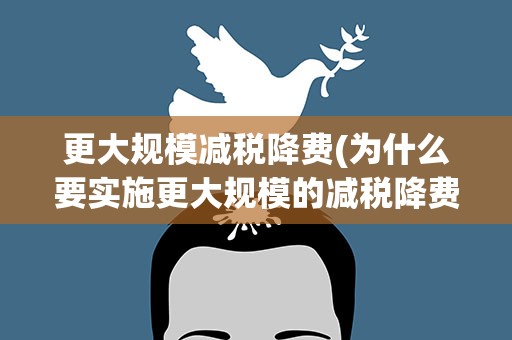 更大规模减税降费(为什么要实施更大规模的减税降费政策)