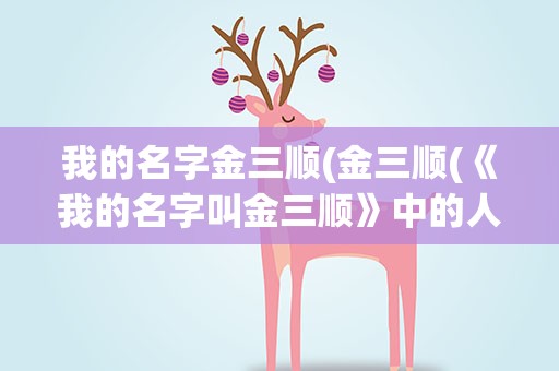 我的名字金三顺(金三顺(《我的名字叫金三顺》中的人物)详细资料大全)