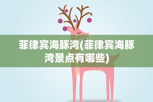 菲律宾海豚湾(菲律宾海豚湾景点有哪些)