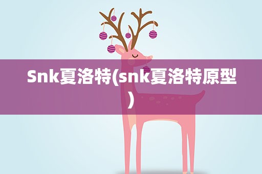 Snk夏洛特(snk夏洛特原型)