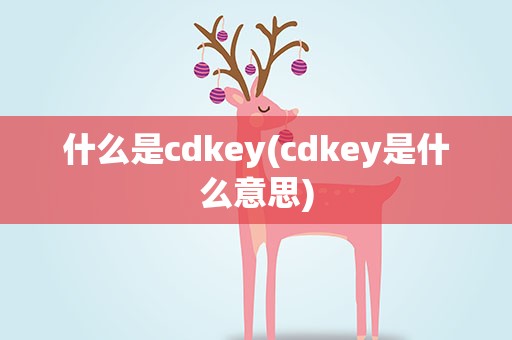 什么是cdkey(cdkey是什么意思)