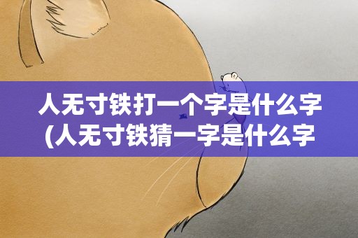 人无寸铁打一个字是什么字(人无寸铁猜一字是什么字)