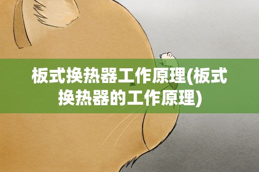 板式换热器工作原理(板式换热器的工作原理)