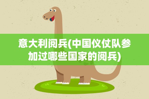 意大利阅兵(中国仪仗队参加过哪些国家的阅兵)