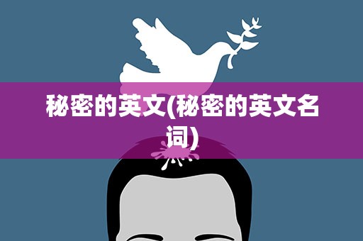 秘密的英文(秘密的英文名词)