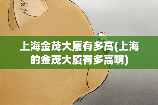 上海金茂大厦有多高(上海的金茂大厦有多高啊)