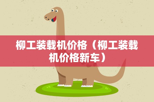 柳工装载机价格（柳工装载机价格新车）