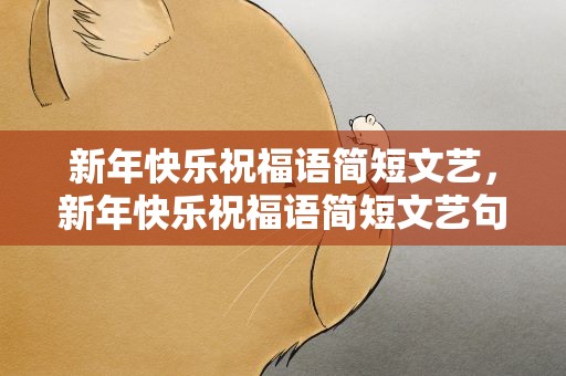 新年快乐祝福语简短文艺，新年快乐祝福语简短文艺句子