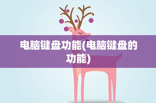 电脑键盘功能(电脑键盘的功能)