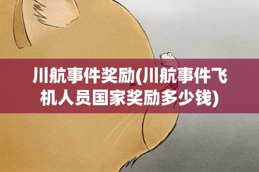 川航事件奖励(川航事件飞机人员国家奖励多少钱)
