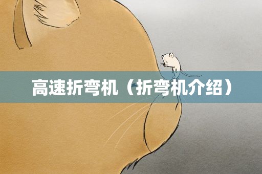 高速折弯机（折弯机介绍）