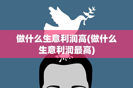 做什么生意利润高(做什么生意利润最高)