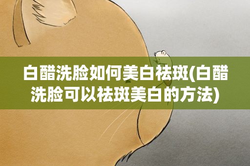 白醋洗脸如何美白祛斑(白醋洗脸可以祛斑美白的方法)