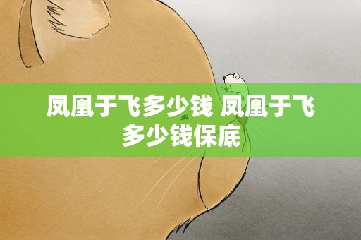 凤凰于飞多少钱 凤凰于飞多少钱保底