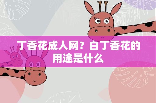 丁香花成人网？白丁香花的用途是什么
