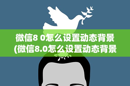 微信8 0怎么设置动态背景(微信8.0怎么设置动态背景墙)