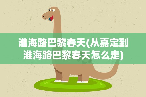 淮海路巴黎春天(从嘉定到淮海路巴黎春天怎么走)