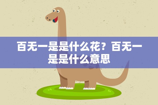 百无一是是什么花？百无一是是什么意思