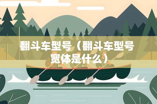 翻斗车型号（翻斗车型号 宽体是什么）
