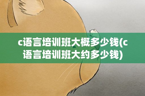 c语言培训班大概多少钱(c语言培训班大约多少钱)