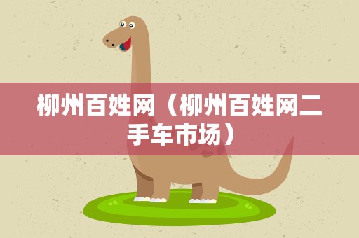 柳州百姓网（柳州百姓网二手车市场）
