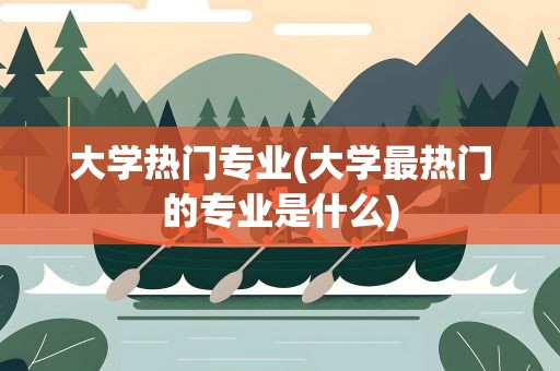 大学热门专业(大学最热门的专业是什么)