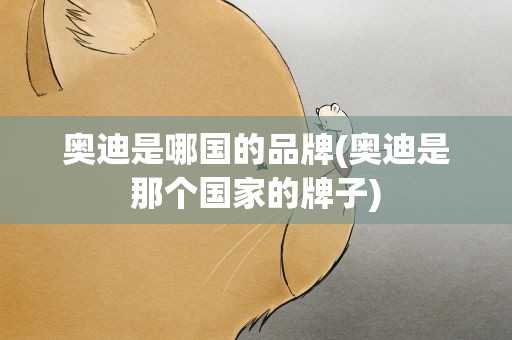 奥迪是哪国的品牌(奥迪是那个国家的牌子)