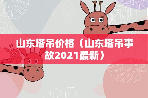 山东塔吊价格（山东塔吊事故2021最新）