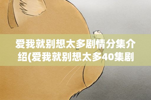 爱我就别想太多剧情分集介绍(爱我就别想太多40集剧情简介)