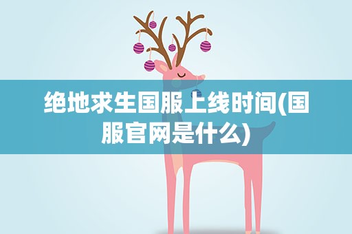 绝地求生国服上线时间(国服官网是什么)