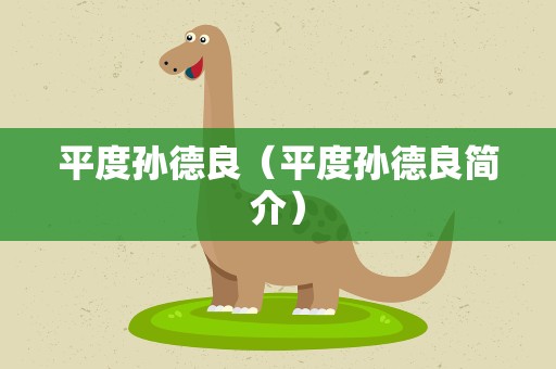 平度孙德良（平度孙德良简介）