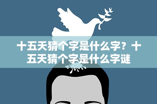 十五天猜个字是什么字？十五天猜个字是什么字谜